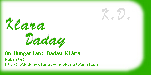 klara daday business card