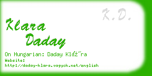 klara daday business card